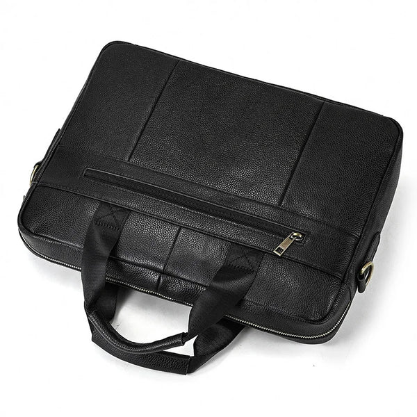 Men's Genuine Leather Briefcase Laptop Natural Leather Messenger Bags