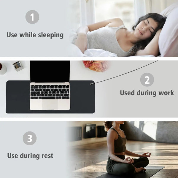 Earthing 25*68cm SBR Sponge Mouse mat Grounding sleep mat conductive leather foot mat desk mat for Better healthy