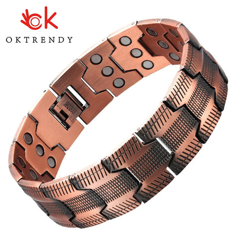 1PCS 3X Pure Copper Magnetic Bracelet for Joint Pain with Strength Magnets