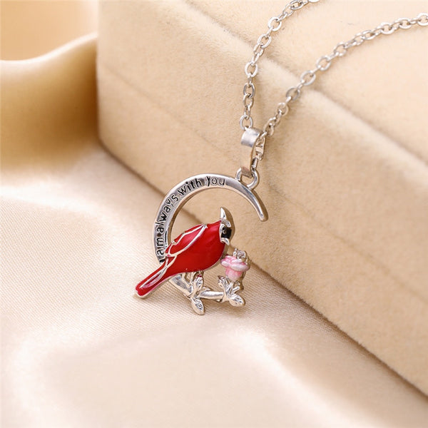 1pc  Red Bird Cardinals Appear When Angels Are Near Glass Pendant Memory of Someone GREAT GIFT