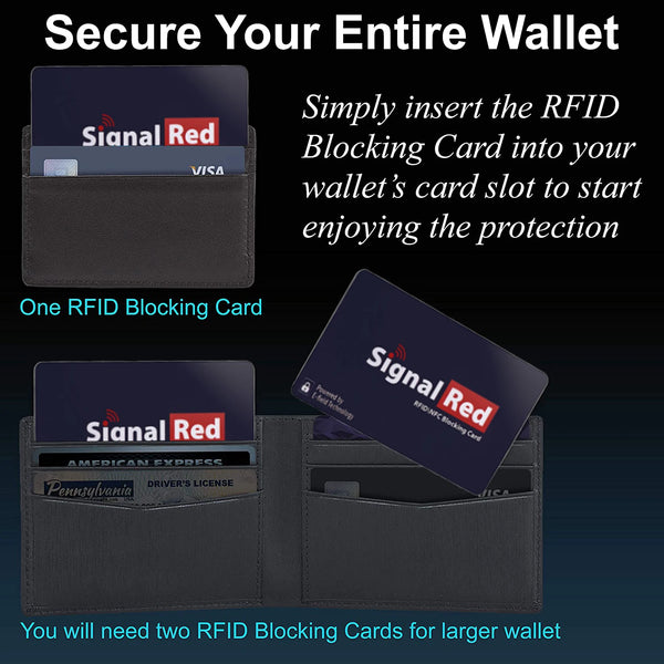 RFID Blocking NFC Signals Shield Secure for Credit Cards and Passports** Signal Blocker