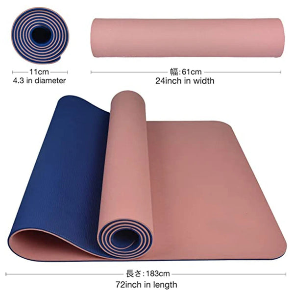 Thick Two-color, Non-slippery TPE Yoga Mat, High Quality Pad180 * 57cm