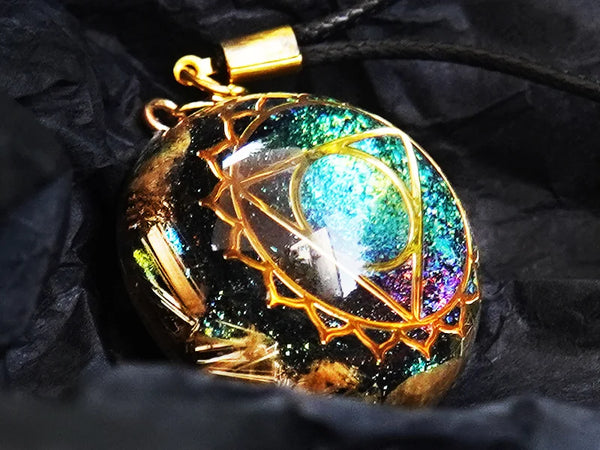 Orgonite Pendant Orgone Pendant Shield Amulet Necklace Reiki EMF Protection