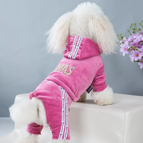 Pet Clothing Four-legged Fashion Letter Pet Dog Clothes   Dogs Hoodie Sweatshirt One-piece  Jumpsuit Chihuahua Clothes