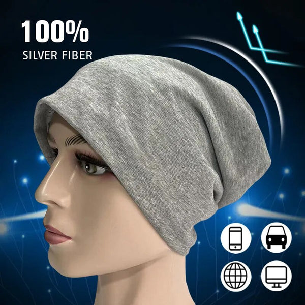 Anti Radiation Cap Full Silver Fiber EMF Protection Hat Electromagnetic Wave Shielding Hats Unisex RF/Microwave Protect Beanies