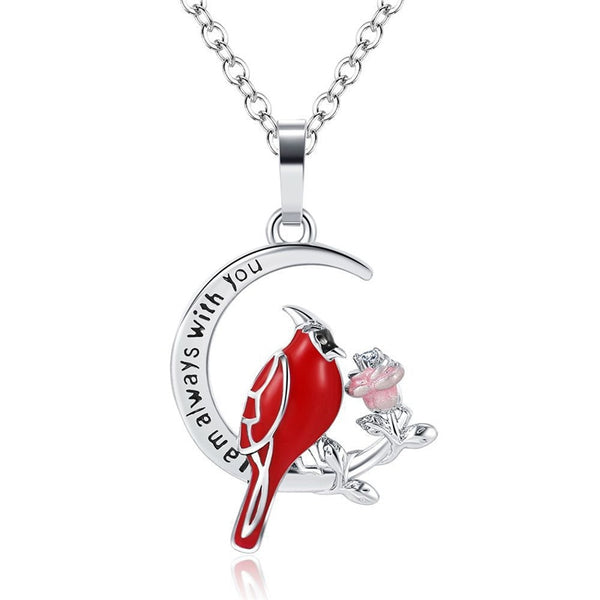 1pc  Red Bird Cardinals Appear When Angels Are Near Glass Pendant Memory of Someone GREAT GIFT