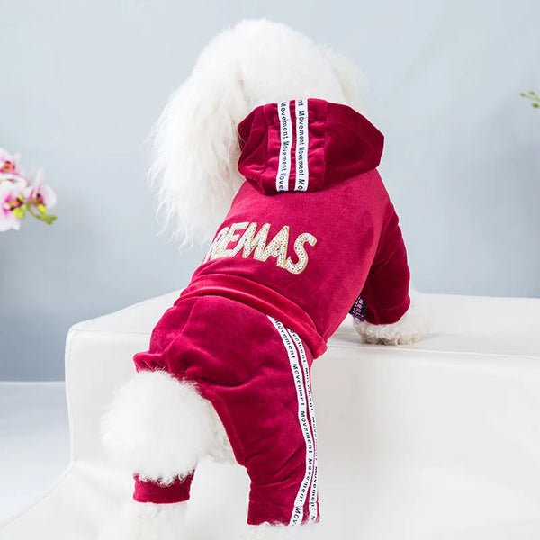 Pet Clothing Four-legged Fashion Letter Pet Dog Clothes   Dogs Hoodie Sweatshirt One-piece  Jumpsuit Chihuahua Clothes