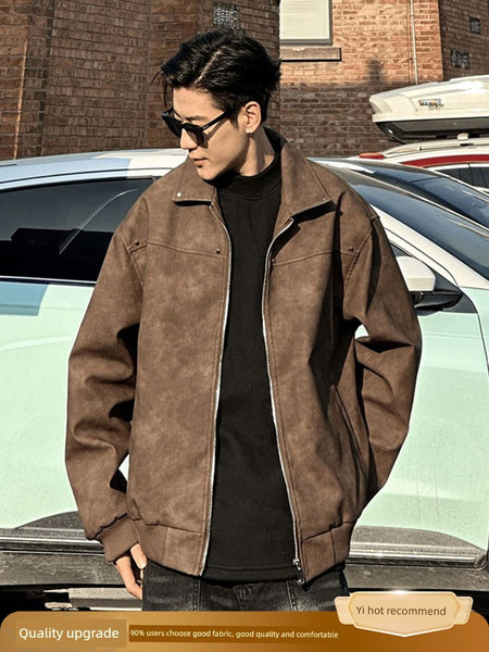 Cleanfit Fancy Handsome Short Spring & Fall Leather Coat