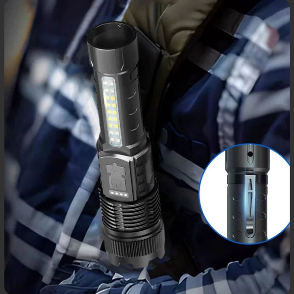 Strong LED Flashlight USB Rechargeable  Long Range Tactical  Flashlight Outdoor Camping Lantern Travel Cars Emergency