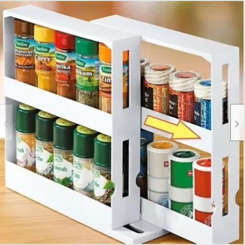 Double Layer Rotating Spice Rack