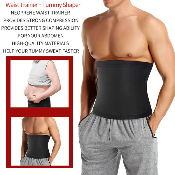 Men's Sauna Body Shaper Waist Trainer Slimming Belt