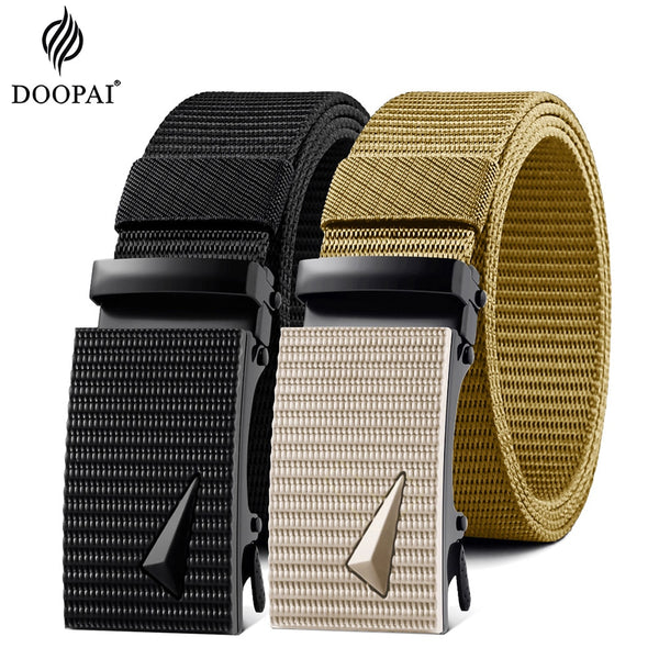 Designer Alloy Buckle Breathable Elastic Belt for Men