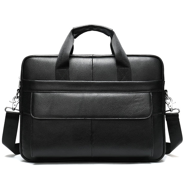 WESTAL Men's Briefcases Genuine Leather Lawyer/office  Laptop Leather Briefcases Bag for Documents