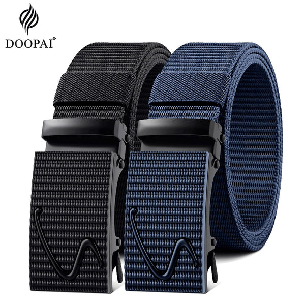 Designer Alloy Buckle Breathable Elastic Belt for Men