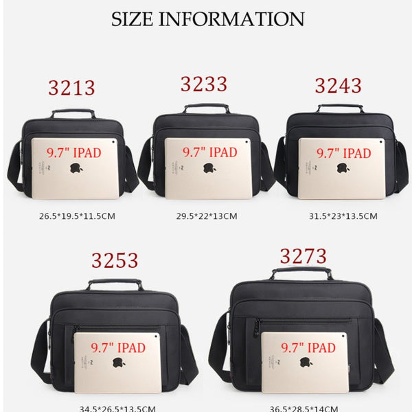 Waterproof Black Men Briefcase High Quality Brand Shoulder Bags For Women Messenger Bag Men&#39;s Crossbody Bags Bolso Hombre 2022