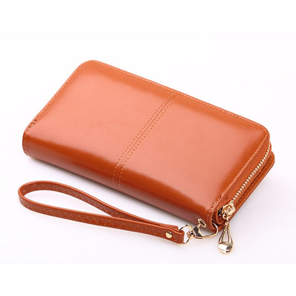 Pu Leather Long Zipper Women's Wallet Money Coin Holder