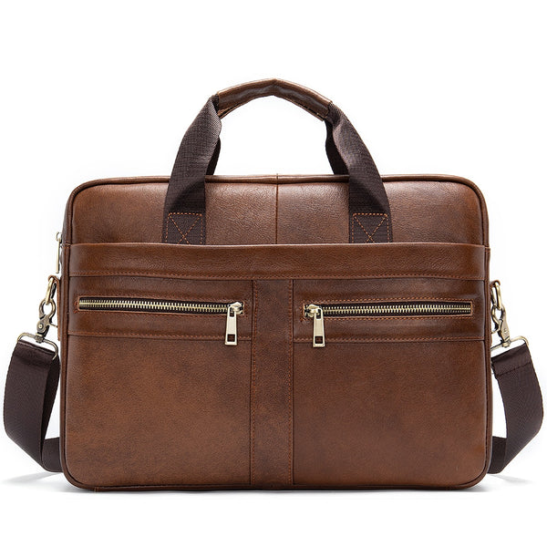 WESTAL Men's Briefcases Genuine Leather Lawyer/office  Laptop Leather Briefcases Bag for Documents