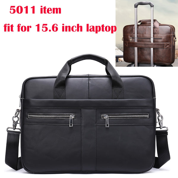 WESTAL Men's Briefcases Genuine Leather Lawyer/office  Laptop Leather Briefcases Bag for Documents