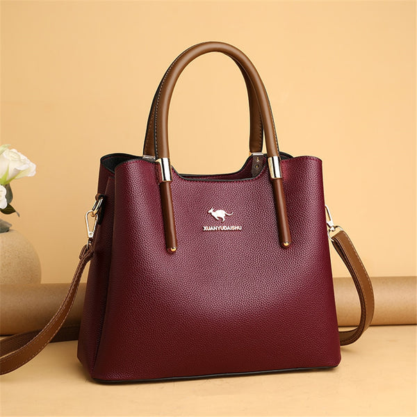 Leather Casual Crossbody Luxury Designer Handbag Top-Handle High Quality