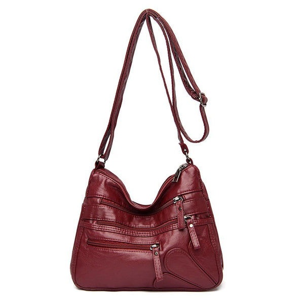 High Quality Designer Soft Leather Multi-Layer Classic Crossbody Bag Luxury Purse