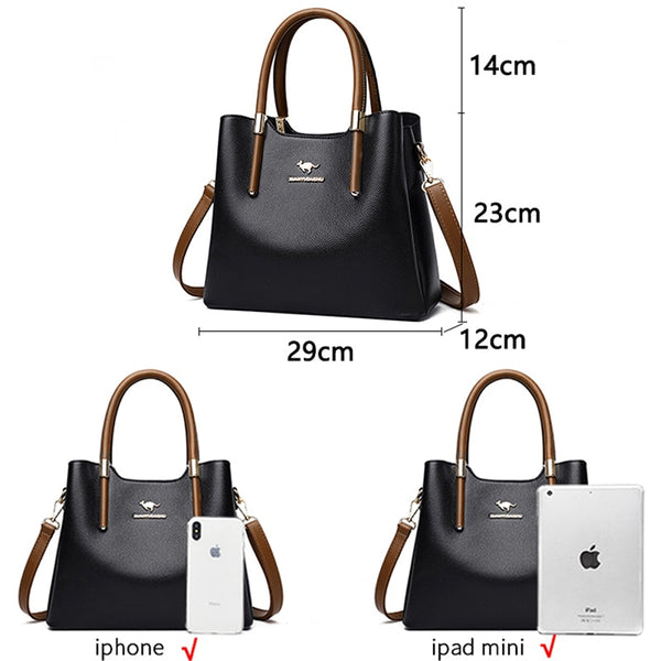 Leather Casual Crossbody Luxury Designer Handbag Top-Handle High Quality