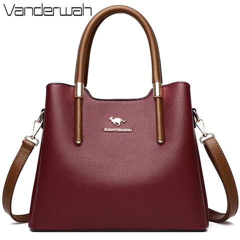 Leather Casual Crossbody Luxury Designer Handbag Top-Handle High Quality