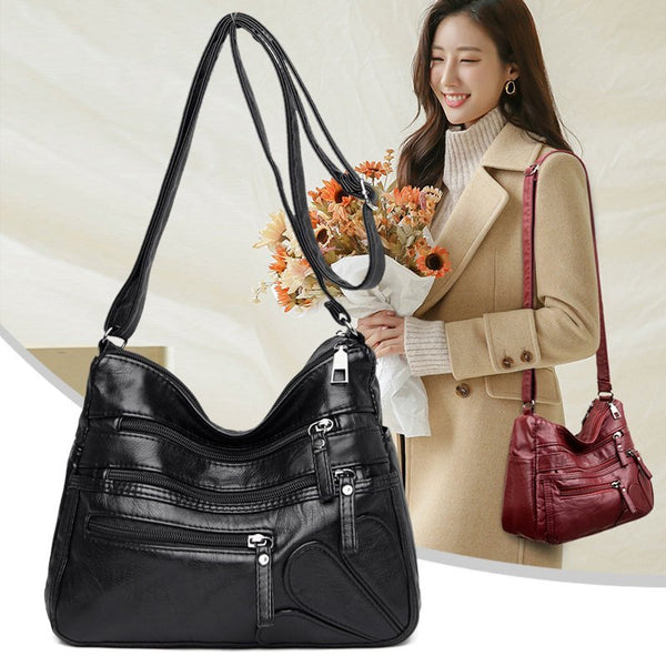 High Quality Designer Soft Leather Multi-Layer Classic Crossbody Bag Luxury Purse