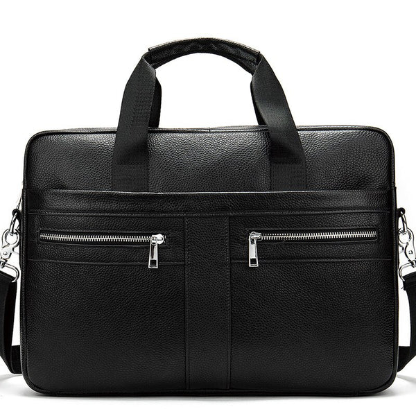 WESTAL Men's Briefcases Genuine Leather Lawyer/office  Laptop Leather Briefcases Bag for Documents