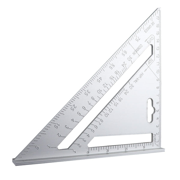 7'' Aluminum Alloy Triangle Ruler Angle Protractor Miter Speed Square Measuring Ruler For Building Framing Woodworking Tools