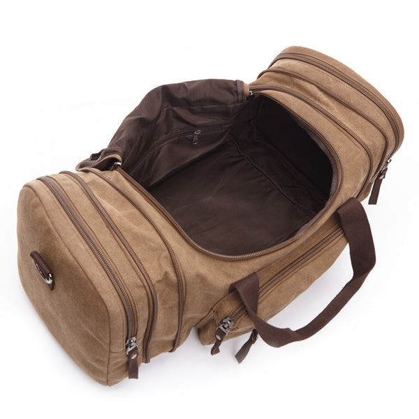 Large Capacity Canvas Hand Luggage Travel Duffle Bags Multifunctional Overnight Duffel Bag