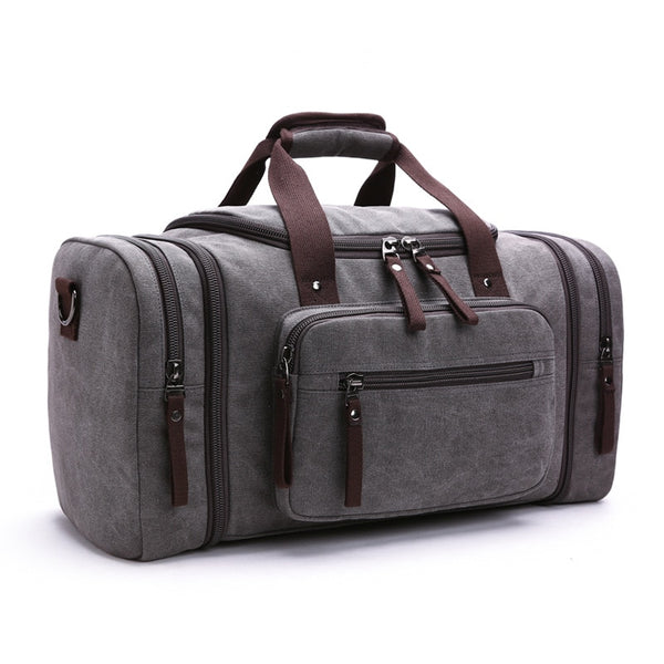 Large Capacity Canvas Hand Luggage Travel Duffle Bags Multifunctional Overnight Duffel Bag