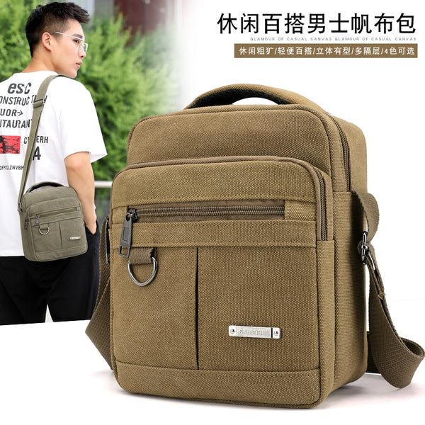 Fashion Canvas Messenger Crossbody Bags Men or Women School Bags for Teenager