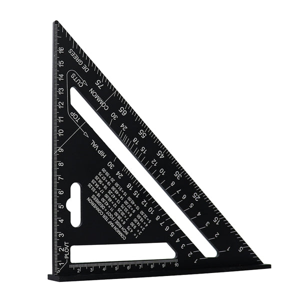 7'' Aluminum Alloy Triangle Ruler Angle Protractor Miter Speed Square Measuring Ruler For Building Framing Woodworking Tools