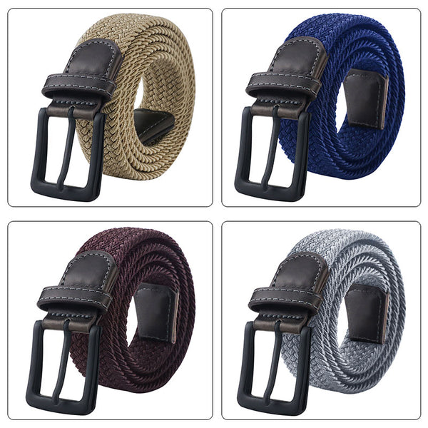 MaiKun Canvas Belts for Men Fashion Metal Pin Buckle Military Tactical Strap Male Elastic Belt for Pants Jeans