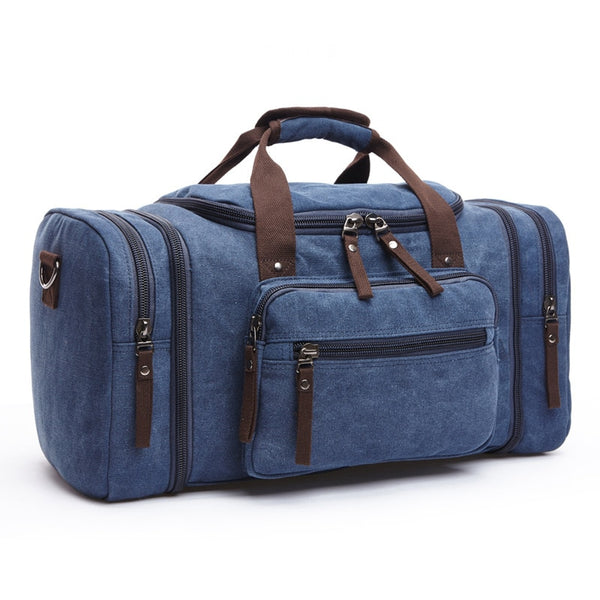 Large Capacity Canvas Hand Luggage Travel Duffle Bags Multifunctional Overnight Duffel Bag