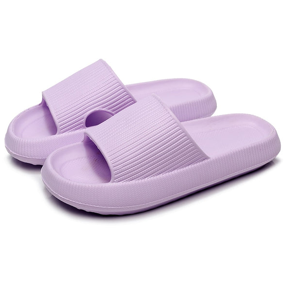 Women Thick Platform Cloud Slippers Summer Beach  Indoor Bathroom Anti-slip Shoes