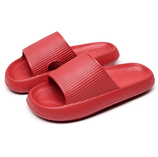 Women Thick Platform Cloud Slippers Summer Beach  Indoor Bathroom Anti-slip Shoes