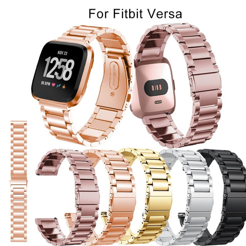 Stainless Steel Watch Strap For Fitbit Versa New Fashion Band Bracelet Replacement Metal Wristbands Accessories For Fitbit Versa