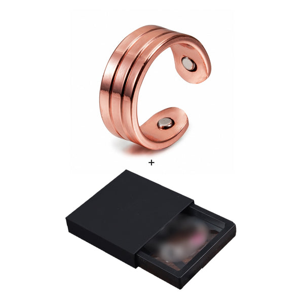 Pure Copper Magnetic Adjustable Trendy Health Energy Rings Open Cuff