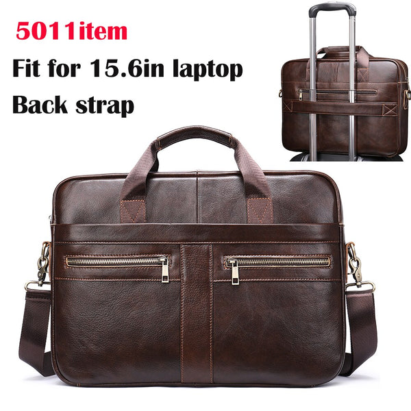 WESTAL Men's Briefcases Genuine Leather Lawyer/office  Laptop Leather Briefcases Bag for Documents