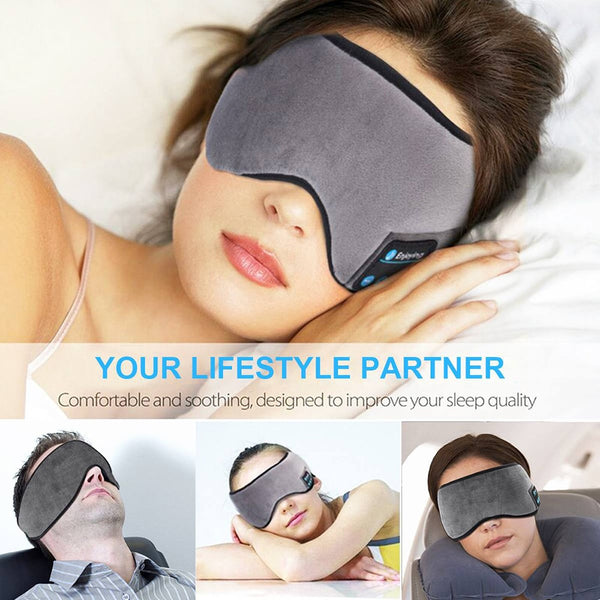 Bluetooth Eyemask Sleeping Headphones  Soft Elastic Comfortable Wireless Music Earphones