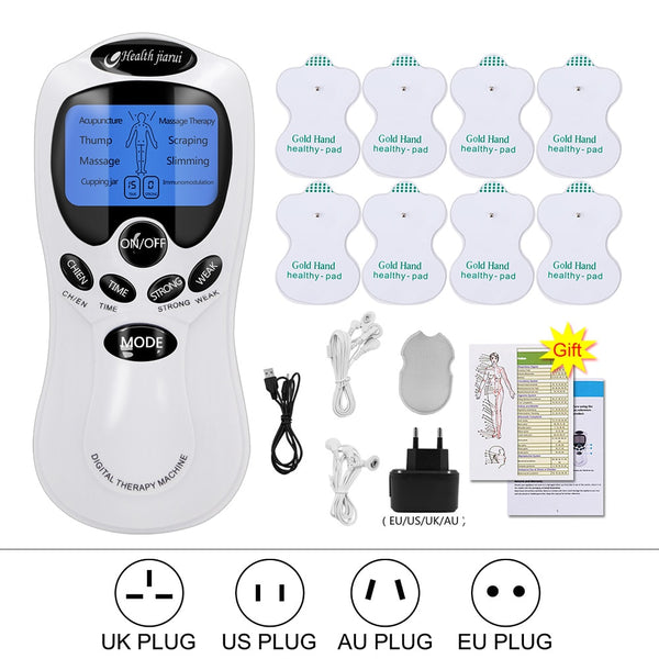 8 Mode EMS Electric Herald Tens Machine Acupuncture Body Massage Digital Therapy Massager Muscle Stimulator Electrostimulator