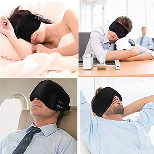 Bluetooth Eyemask Sleeping Headphones  Soft Elastic Comfortable Wireless Music Earphones