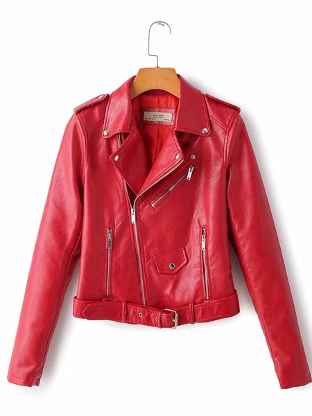 Slim Motorcycle  PU Leather Jackets