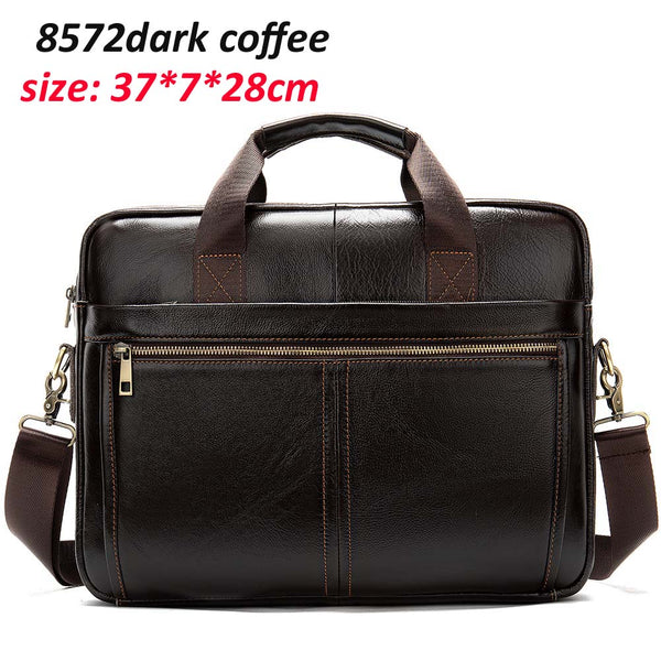 WESTAL Men's Briefcases Genuine Leather Lawyer/office  Laptop Leather Briefcases Bag for Documents