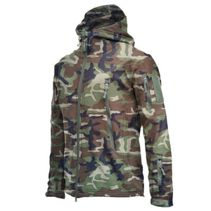 Winter Big Size Men Camouflage Jacket Shark Soft Shell Military Tactical Jacket Men Waterproof Warm Windbreaker US Army Clothing