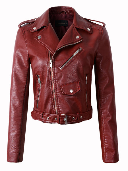 Slim Motorcycle  PU Leather Jackets