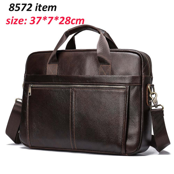 WESTAL Men's Briefcases Genuine Leather Lawyer/office  Laptop Leather Briefcases Bag for Documents