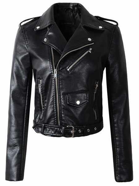 Slim Motorcycle  PU Leather Jackets