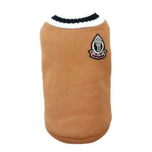 College Style Pet Sweater Winter Warm Dog Clothes for Small Medium Dogs Puppy Cat Chihuahua French Bulldog Yorkie Coat